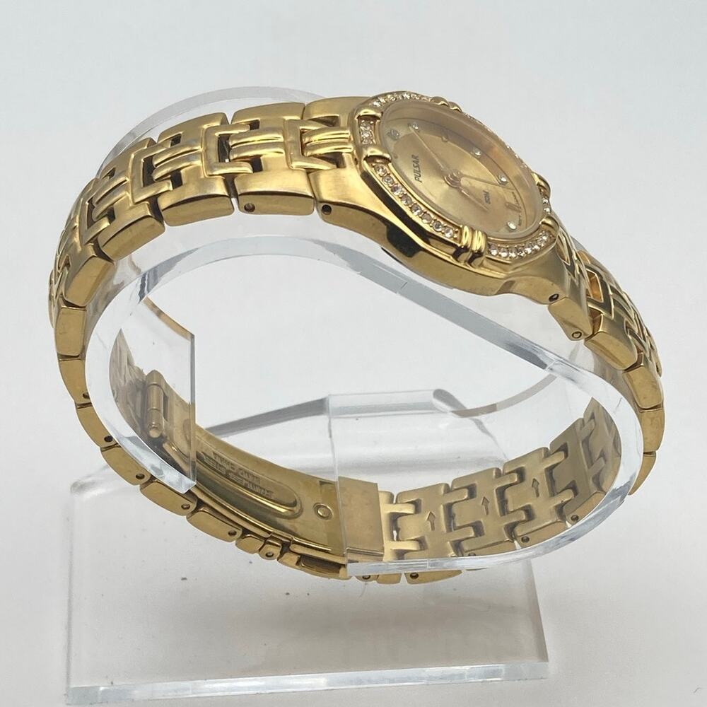 Pulsar Women's Dress Watch 28mm - New Battery - WR 5Bar Wrist 6.75" VX51-X416 - Picture 6 of 11